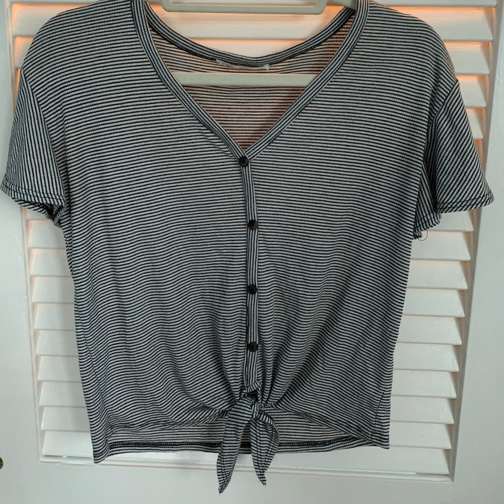 Button Down Striped Top